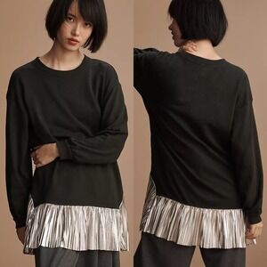 Pilcro‎ Anthropologie Metallic Twofer Tunic Blouse Dress Size